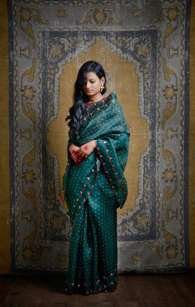 Udita Green Saree