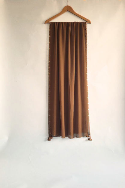 Hand Embroidered Dupatta- Chinh-Mehendi