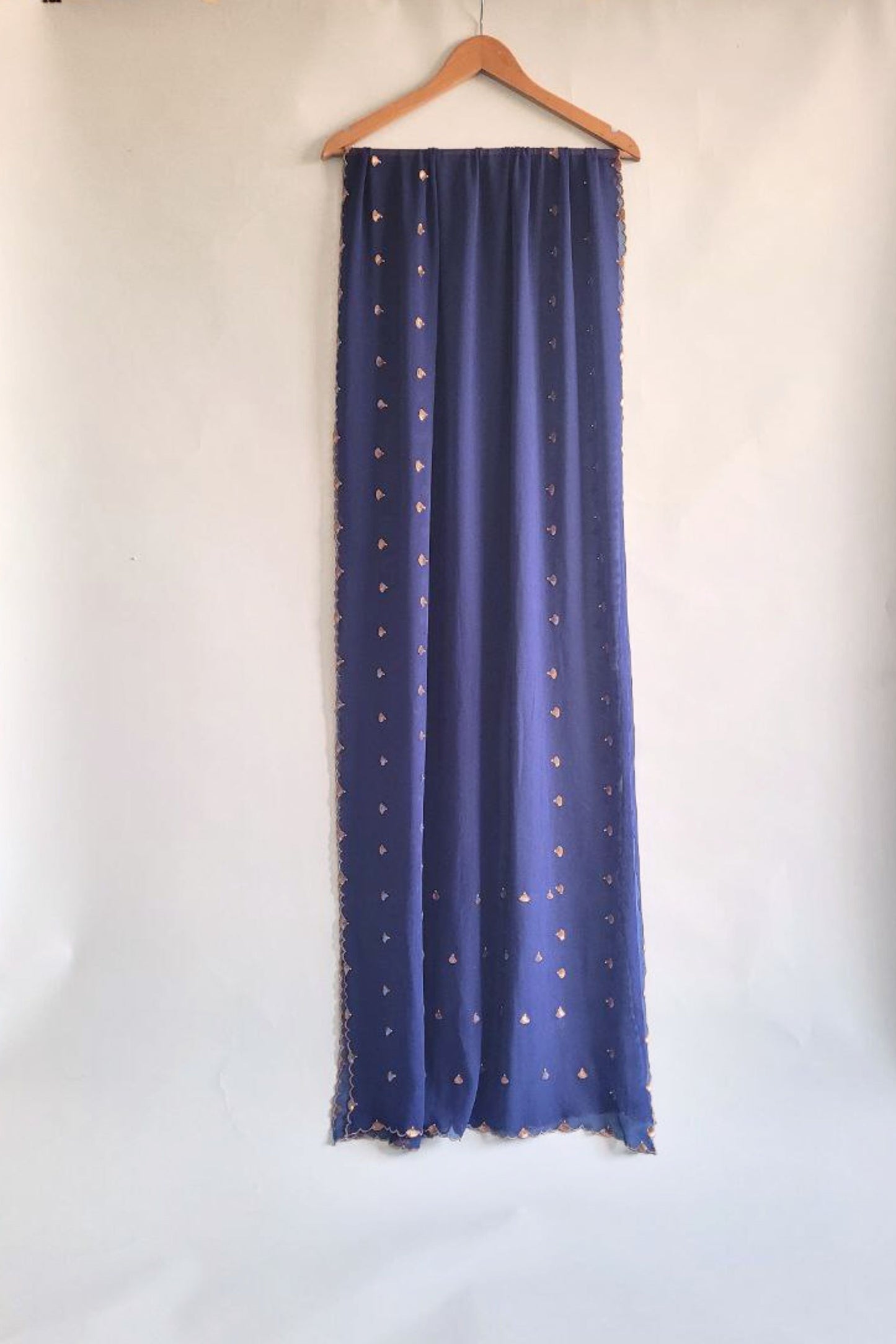 Hand Embroidered Dupatta- Bagaan-Blue