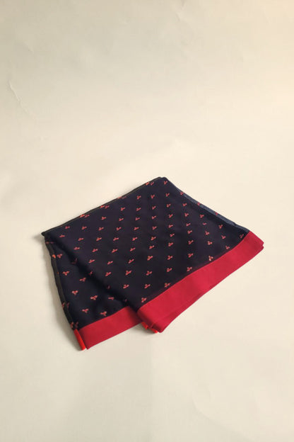 Hand Embroidered Dupatta- Black-Red