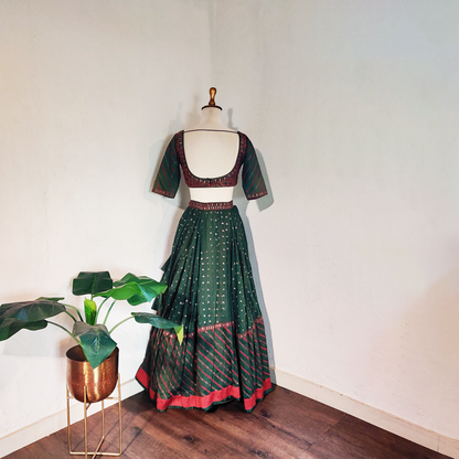 GAZAL GREEN LEHENGA