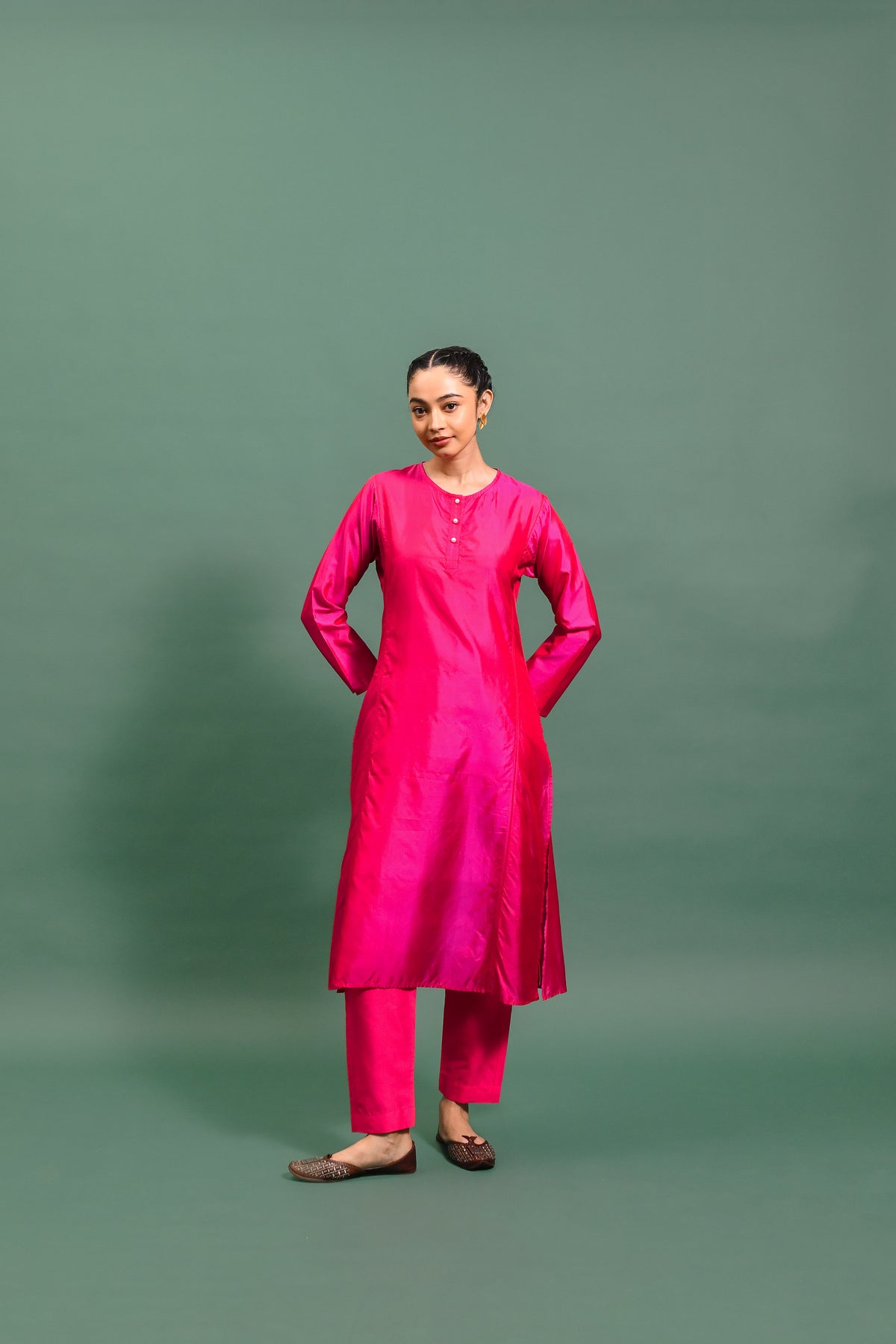 Kusum gulabi with Dupatta