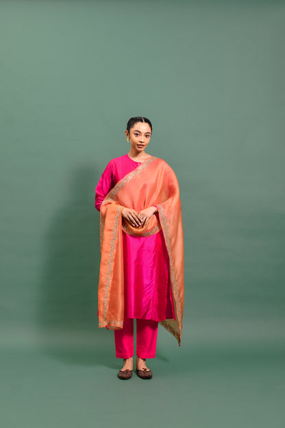 Kusum gulabi with Dupatta