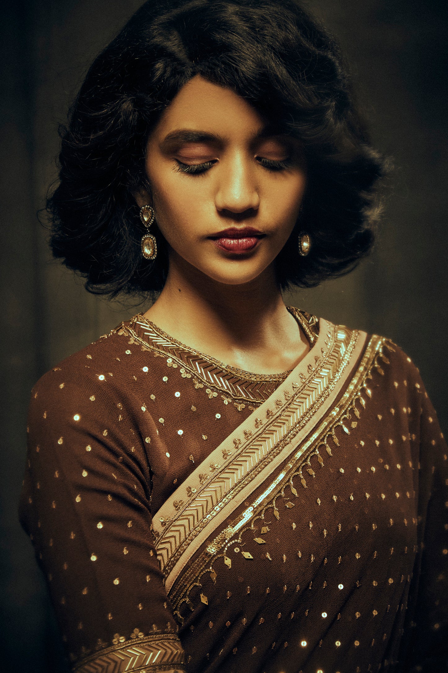 Padma saree brown