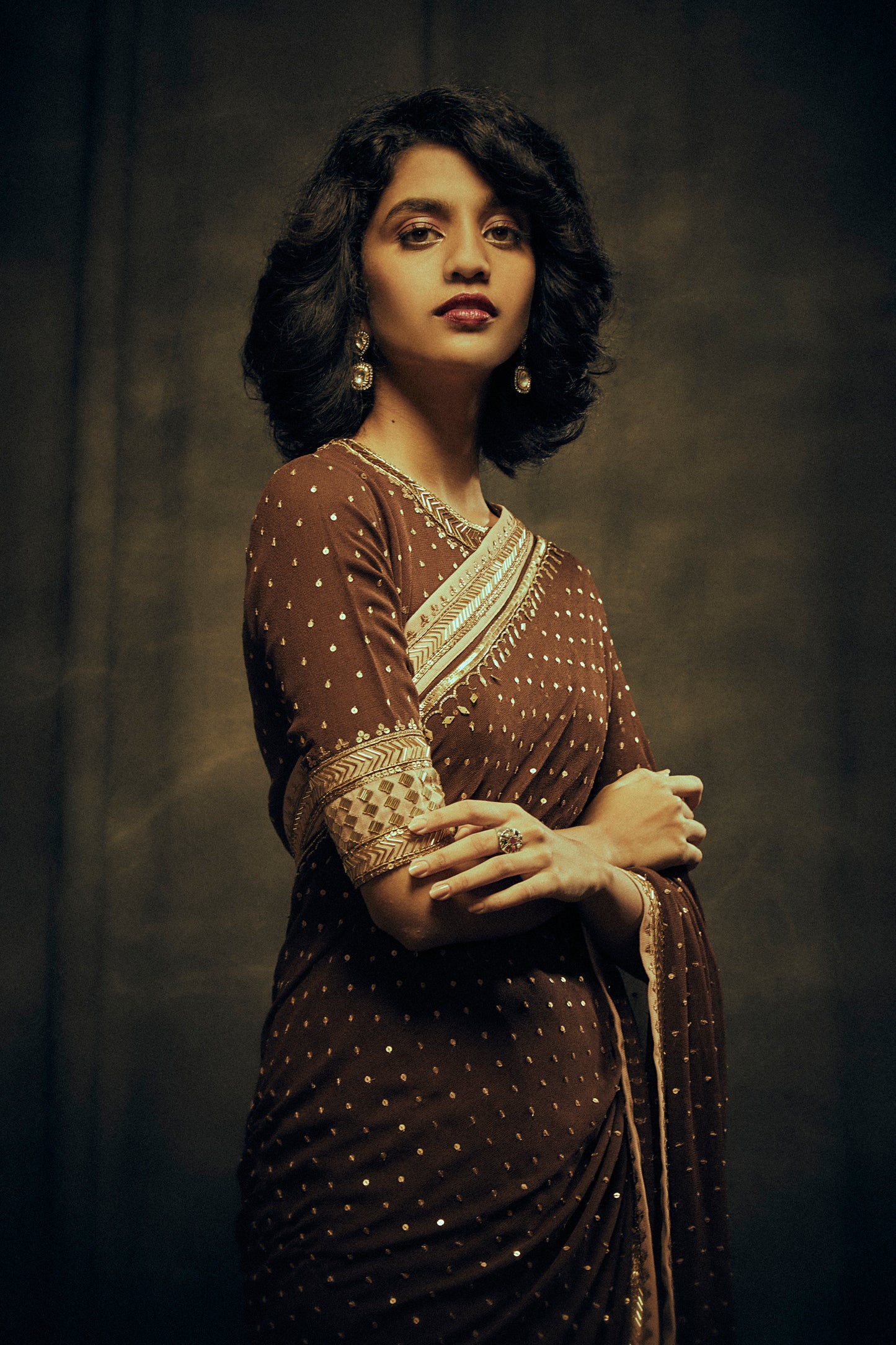 Padma saree brown