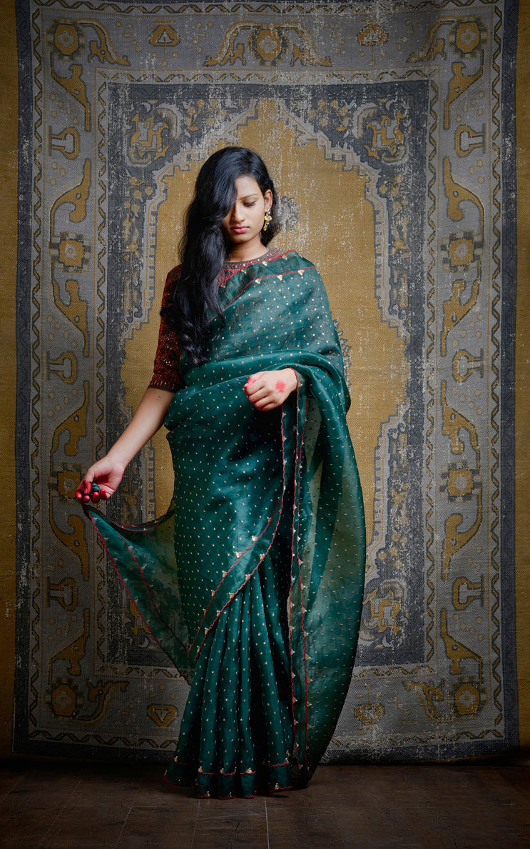 Udita Green Saree