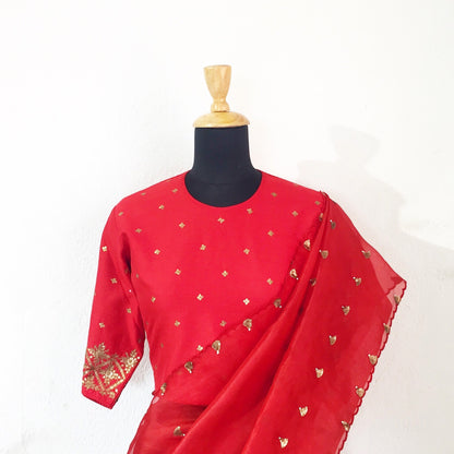 Tilli  Red Saree(O)